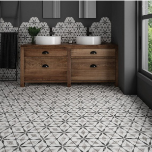 Керамогранит Equipe Ceramicas Bardiglio Hexagon Flower (17,5х20) арт. VEN023772